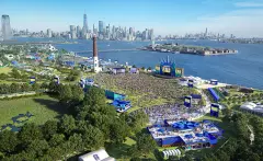 Central Park's Great Lawn set up for the 2026 World Cup
