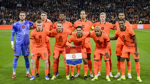 Netherlands squad at the 2026 World Cup before their elimination by Morocco
